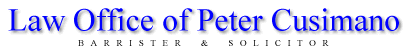 Law Office of Peter Cusimano, Barrister & Solicitor